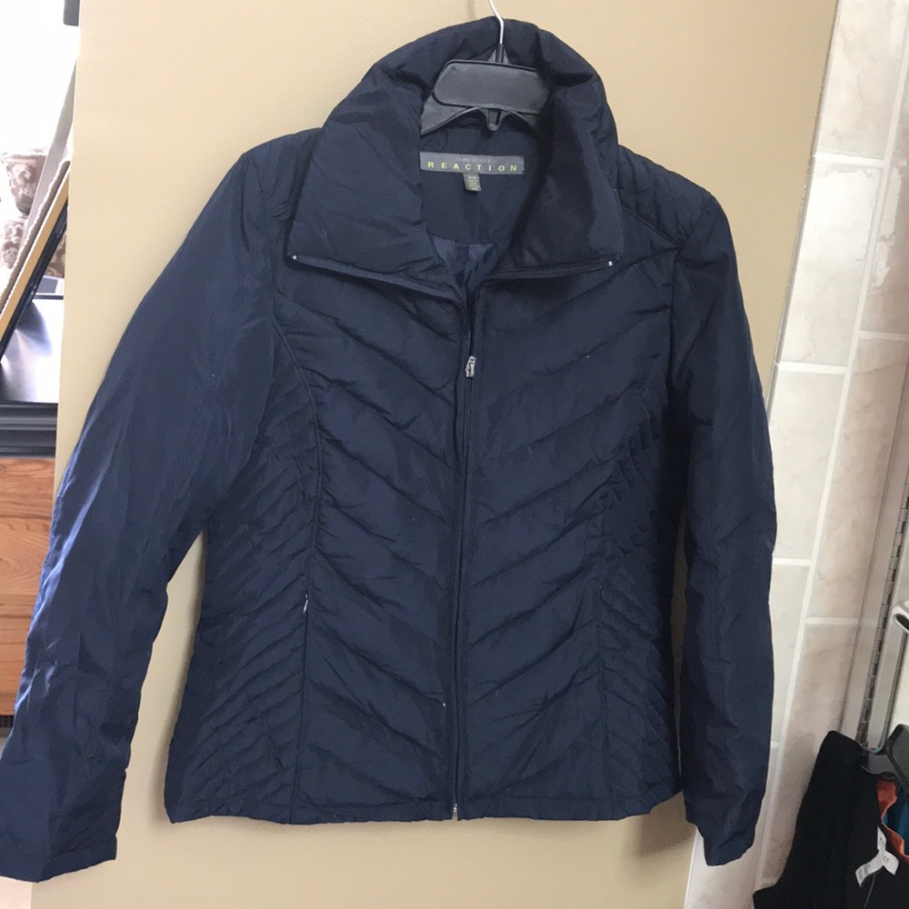 Kenneth Cole reaction coat puffer navy Medium